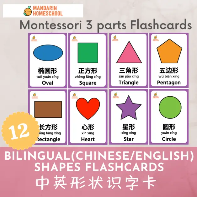 montessori bilingual flashcard